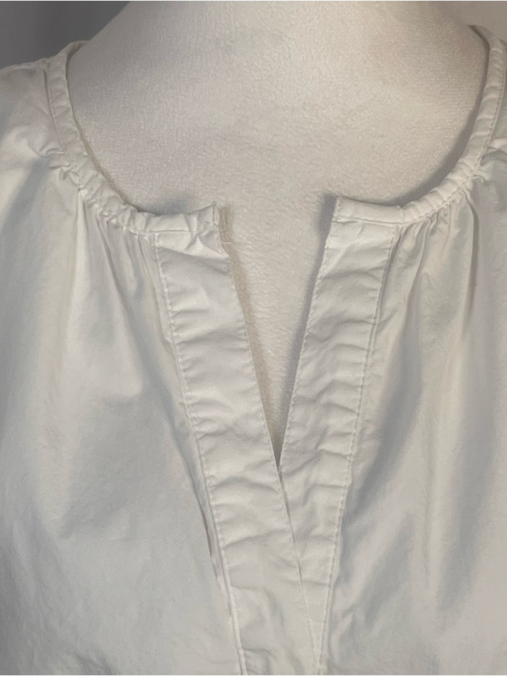 Quince White Short Puff-Sleeve Mini Dress - Picture 5 of 11